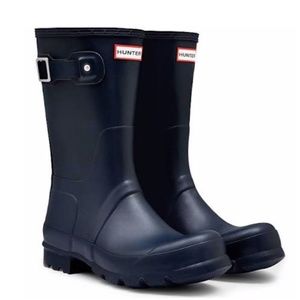 Hunter Rain Boots Short Navy